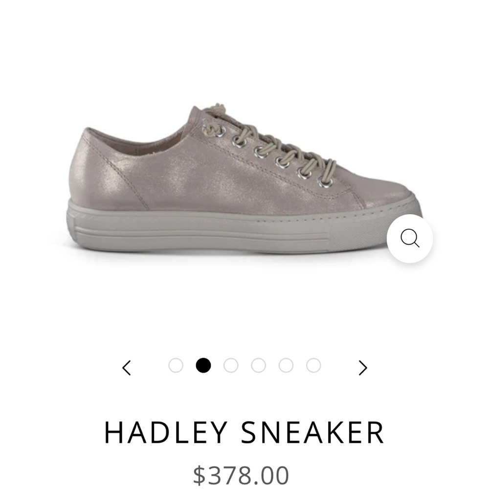 Paul Green Metallic Pearl Pink Leather Sneakers